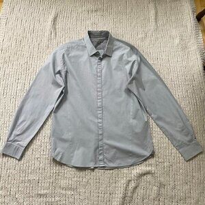 Ted Baker Men's Pale Blue Button Up Shirt - Size 2XL